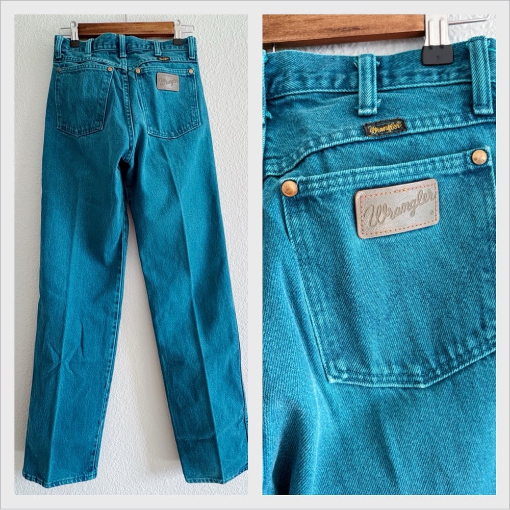 Wrangler 13MWZ Vintage Teal Cowboy Cut Jeans